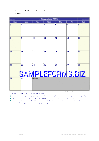 November 2015 Calendar 3 doc pdf free